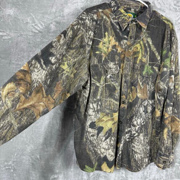 Cabelas Button Shirt L/S‎ Mens XL Camouflage - Picture 3 of 15